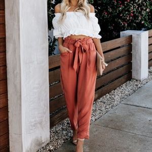 VICI - Astoria Pocketed Paper Bag Waist Pants